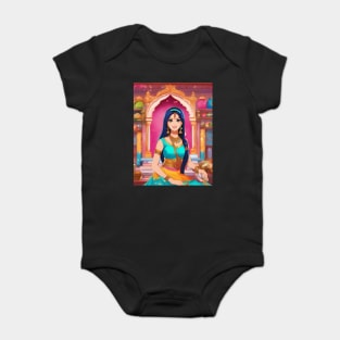 Sari Wear Anime Baby Bodysuit